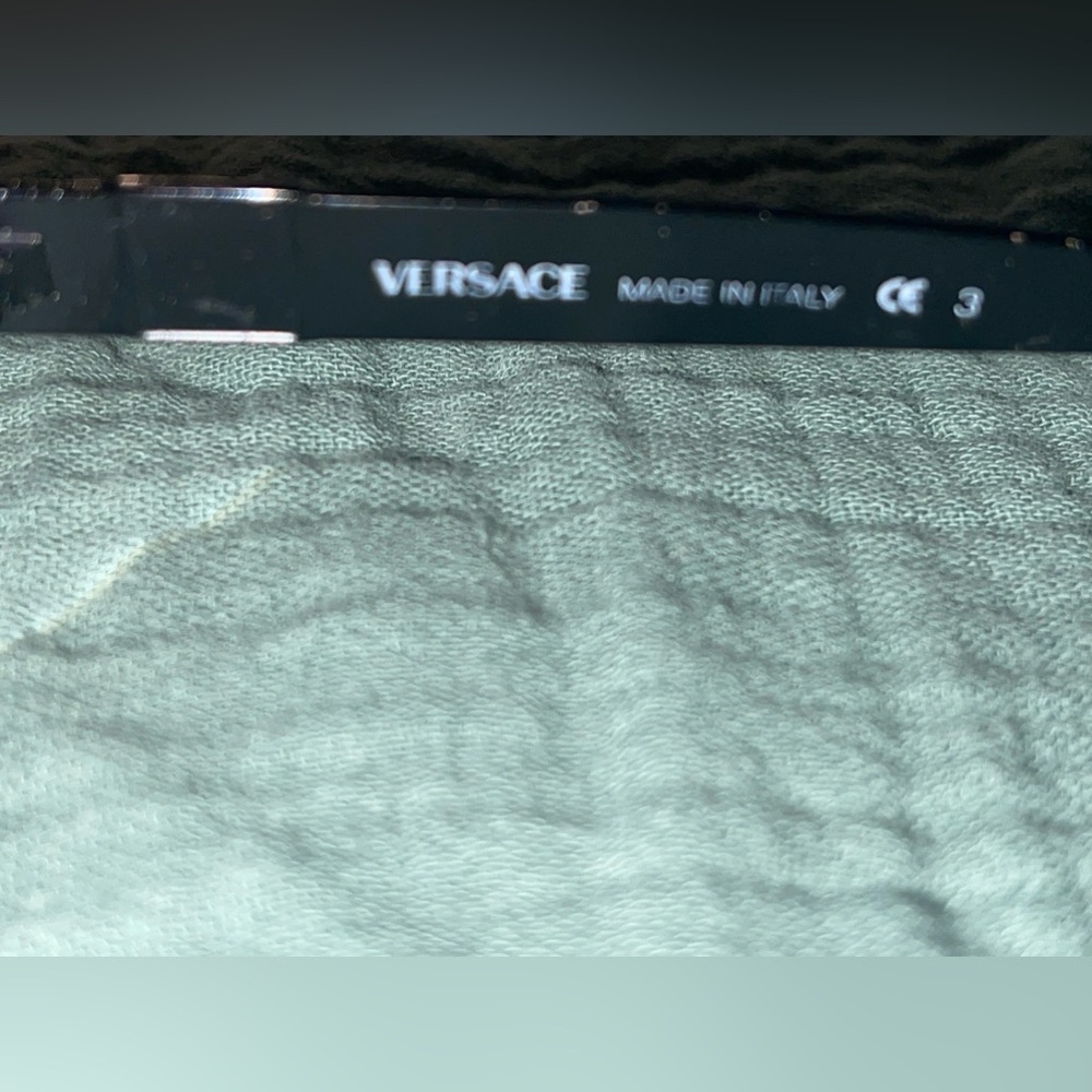 Versace Vintage 90s Black Oval Medusa Sunglasses Y2K Matrixcore Italy EUC - Picture 10 of 11